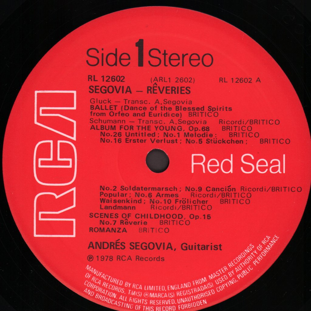 Segovia - Reveries - Lp