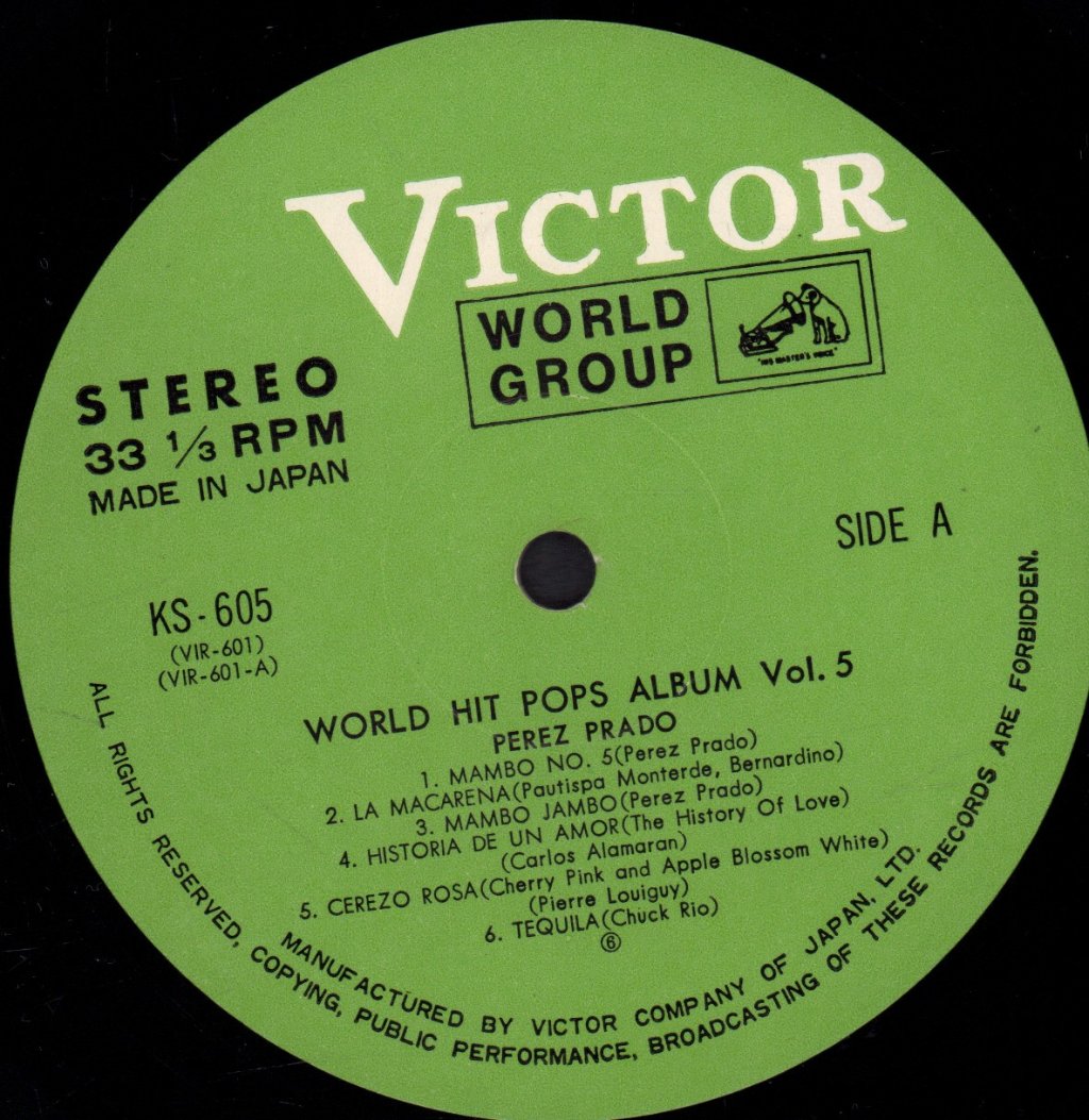 Perez Prado / Armando Pontier - World Hit Pops Album Vol.5 - Lp
