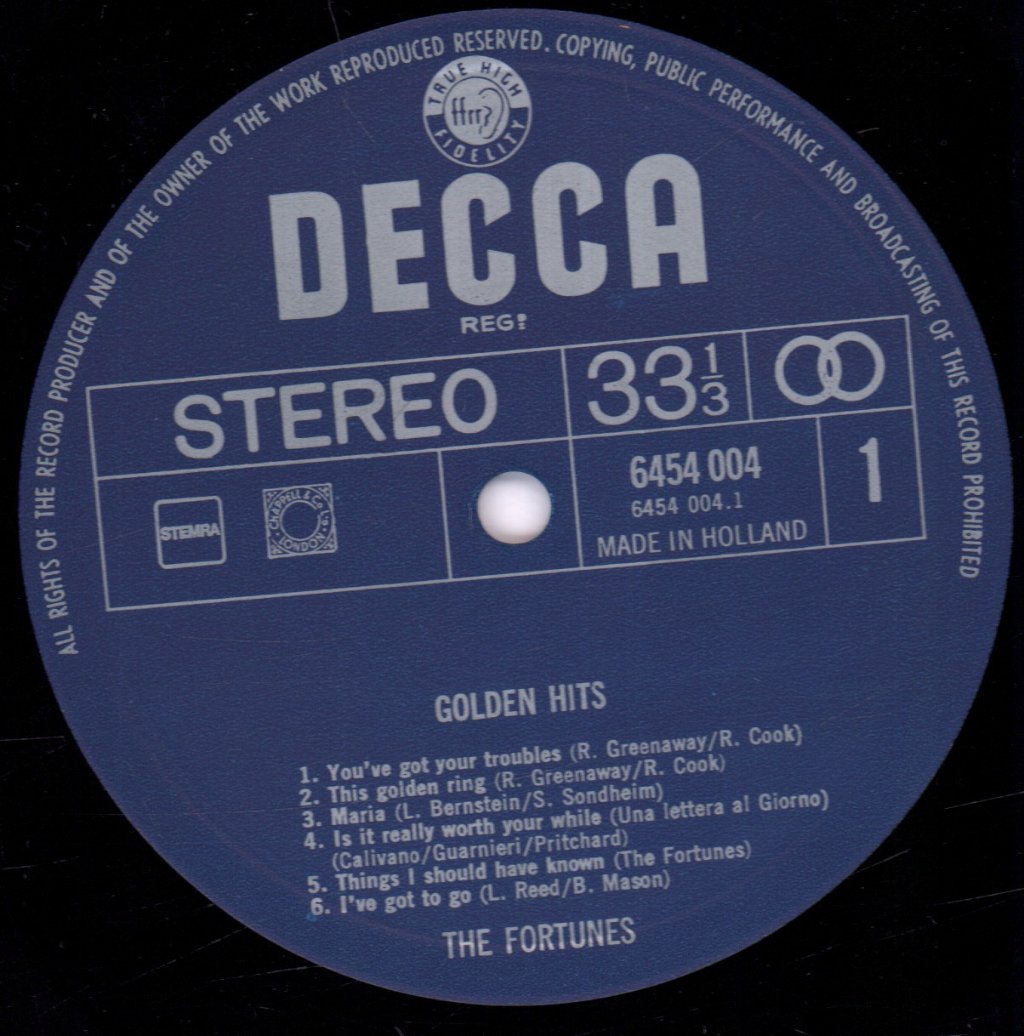 Fortunes - Golden Hits - Lp