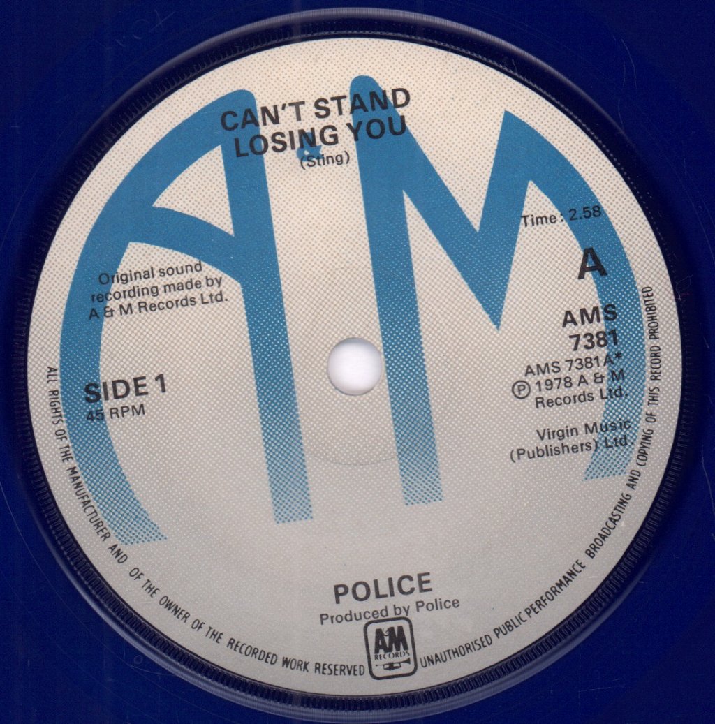 Police - Can't Stand Losing You - 7 Inch