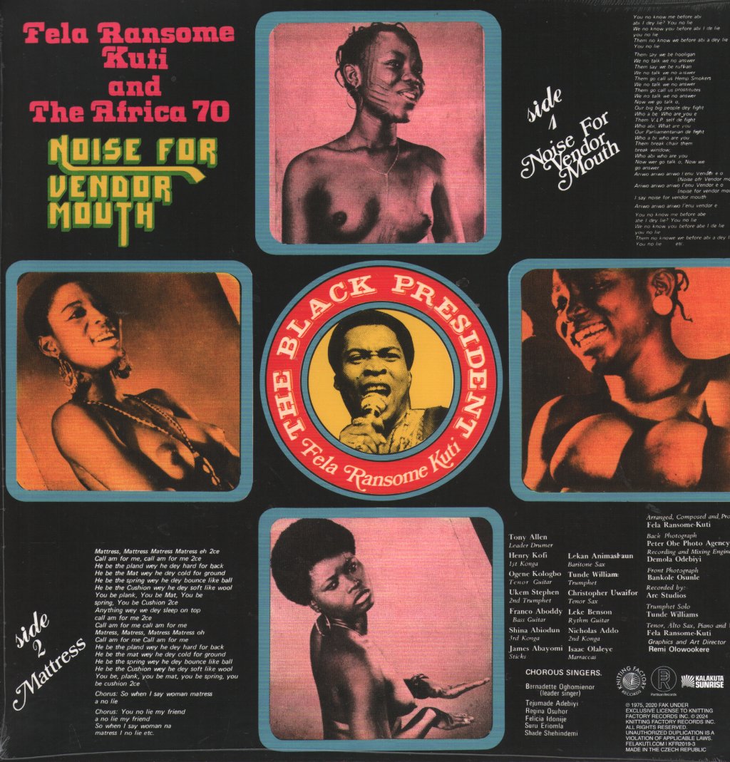 Fela Ransome-Kuti And The Africa 70 - Noise For Vendor Mouth - Lp