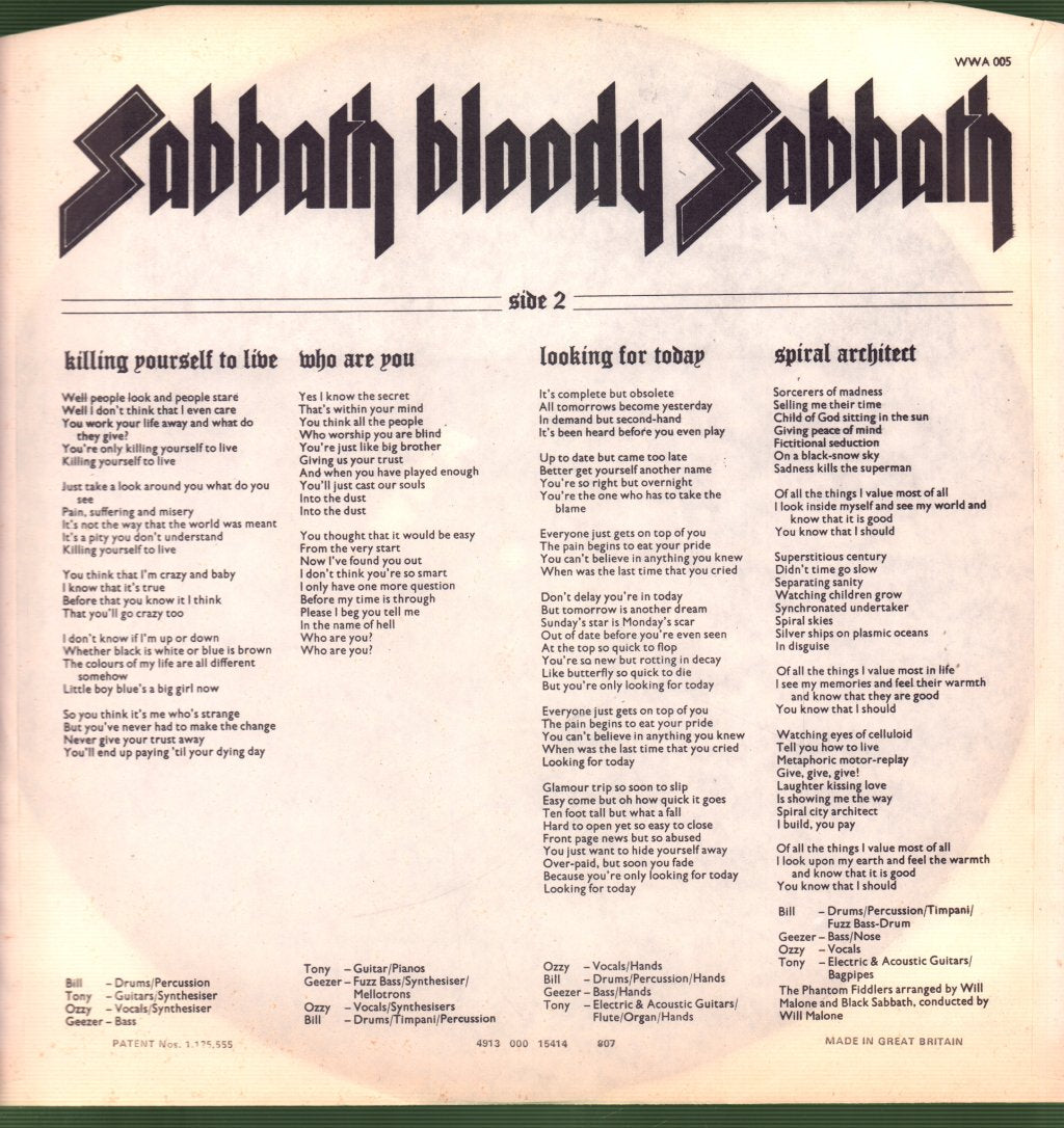 Black Sabbath - Sabbath Bloody Sabbath - Lp