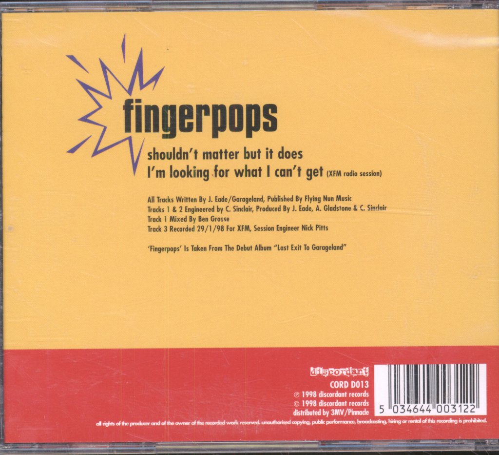 Garageland - Fingerpops - Cd