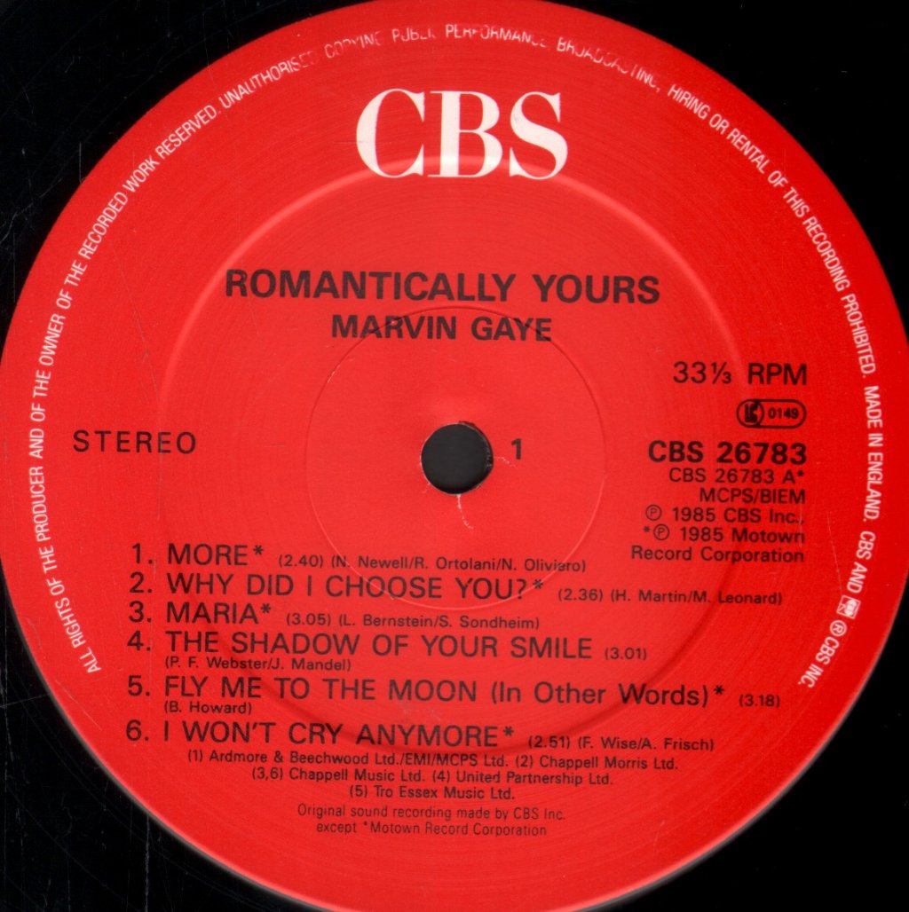 Marvin Gaye - Romantically Yours - Lp