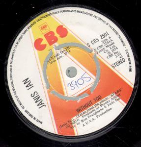 Janis Ian - Without You - 7 Inch