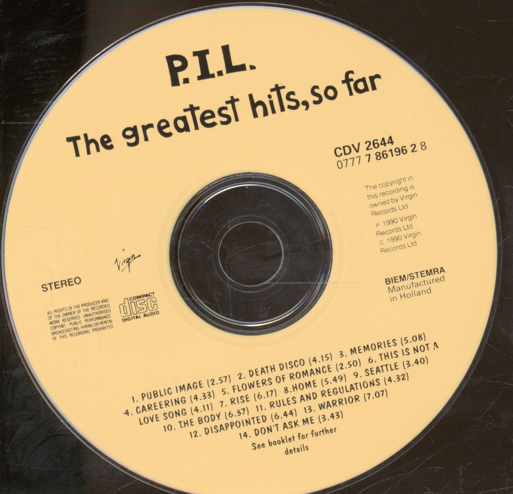 Public Image Limited - Greatest Hits, So Far - Cd