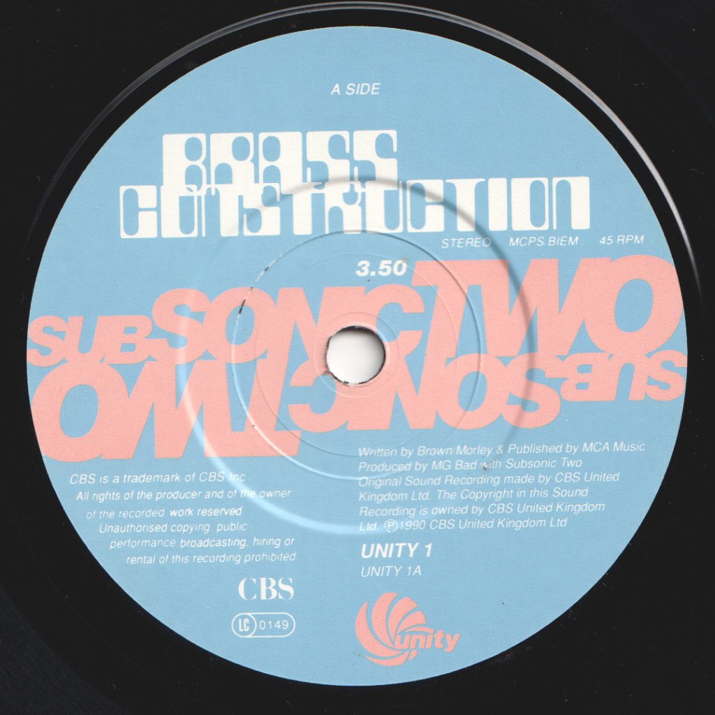 Subsonic 2 - Brass Construction - 7 Inch