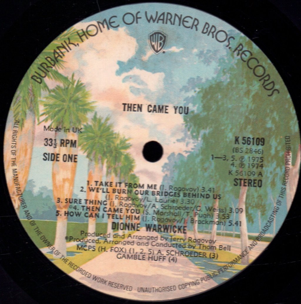 Dionne Warwick - Then Came You - Lp