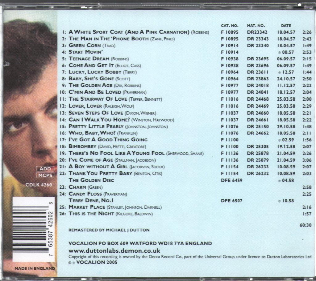 Terry Dene - Decca Singles Collection - Cd