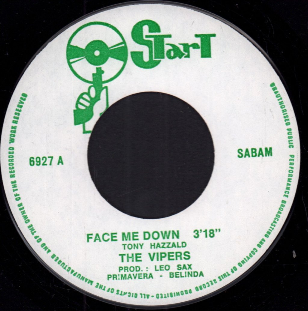 Vipers - Face Me Down - 7 Inch