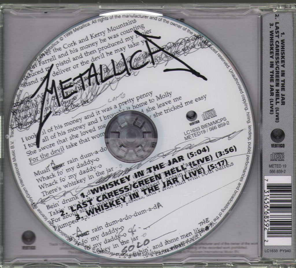 Metallica - Whiskey In The Jar - Cd