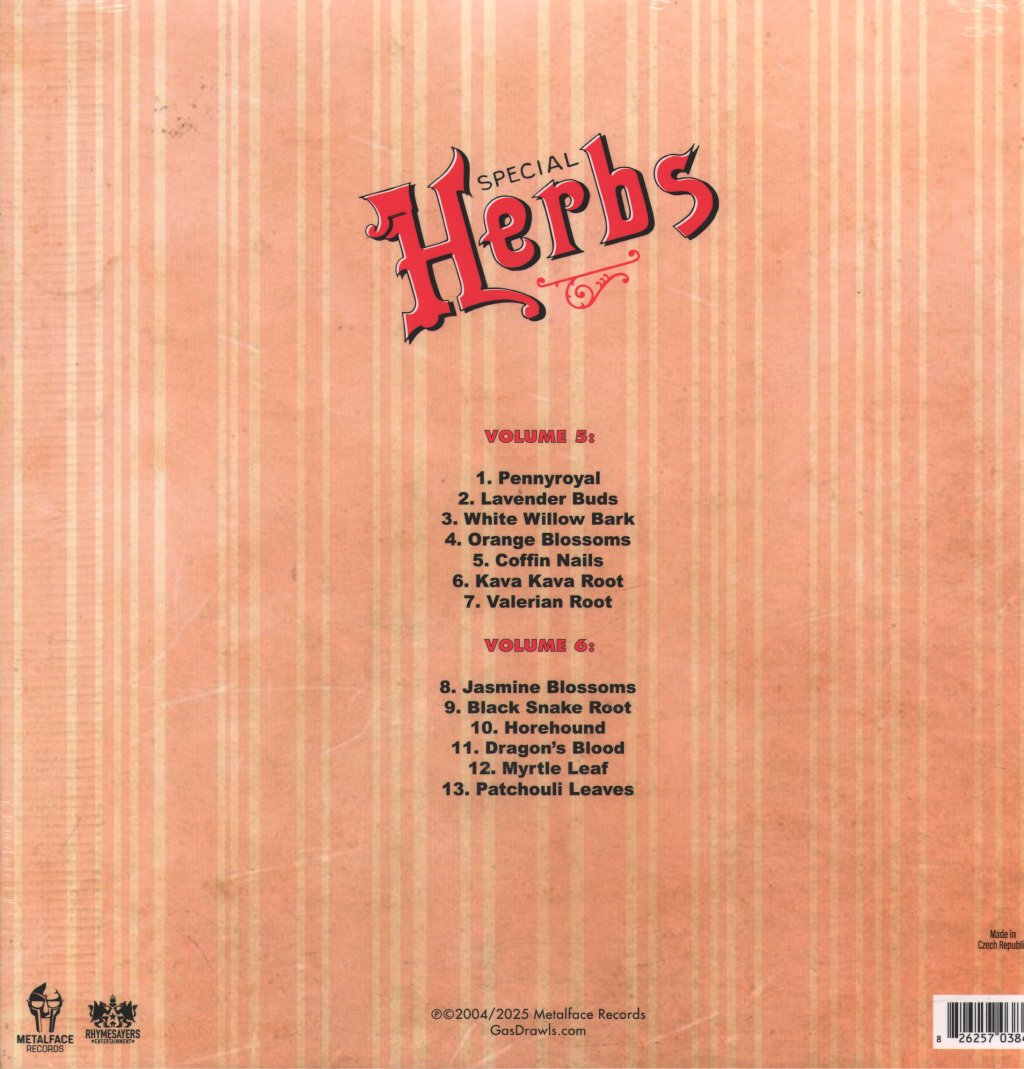 MF DOOM - Metal Fingers Presents: Special Herbs Vol. 5 & 6 - Double Lp