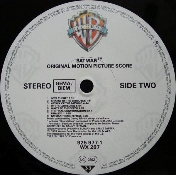 Danny Elfman - Batman Original Motion Picture Score - Lp