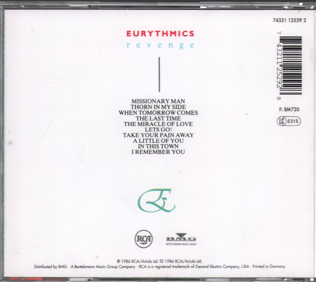 Eurythmics - Revenge - Cd