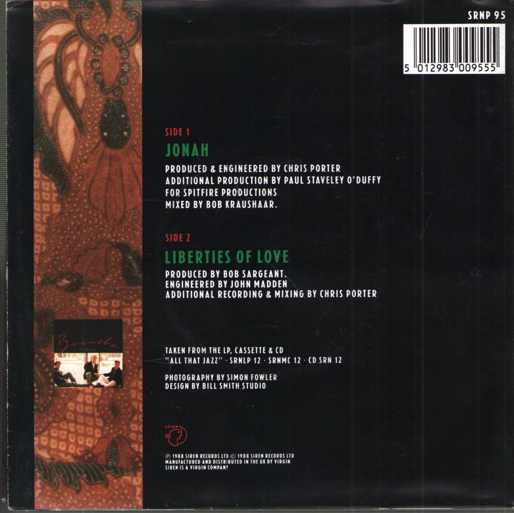 Breathe - Jonah - 7 Inch