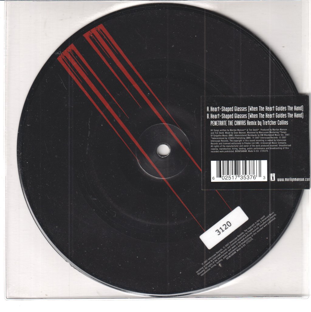 Marilyn Manson - Heart-Shaped Glasses (When The Heart Guides The Hand) - 7 Inch