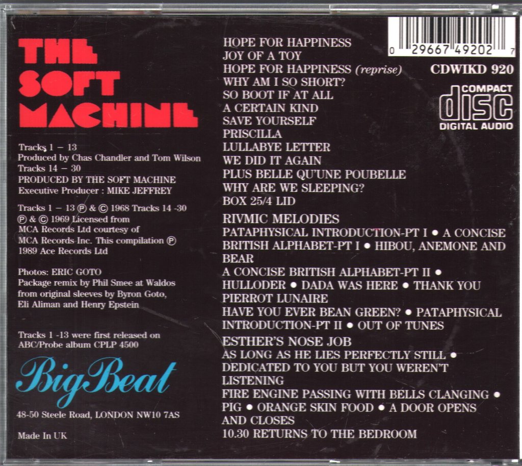 Soft Machine - Volumes One And Two - Cd