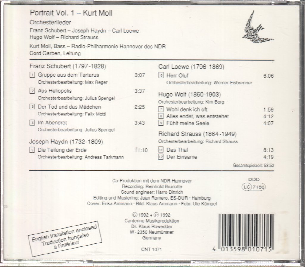 Kurt Moll - Portrait Vol 1 - Cd