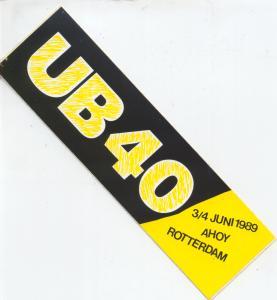 UB40 - Ahoy Rotterdam 3-4/6/89 - Sticker