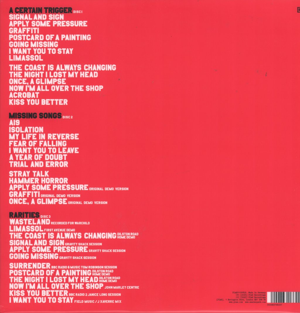 Maximo Park - A Certain Trigger / Missing Songs (20th Anniversary Edition) - Triple Lp