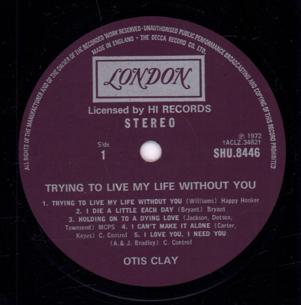 Otis Clay - Trying To Live My Life Without You - Lp