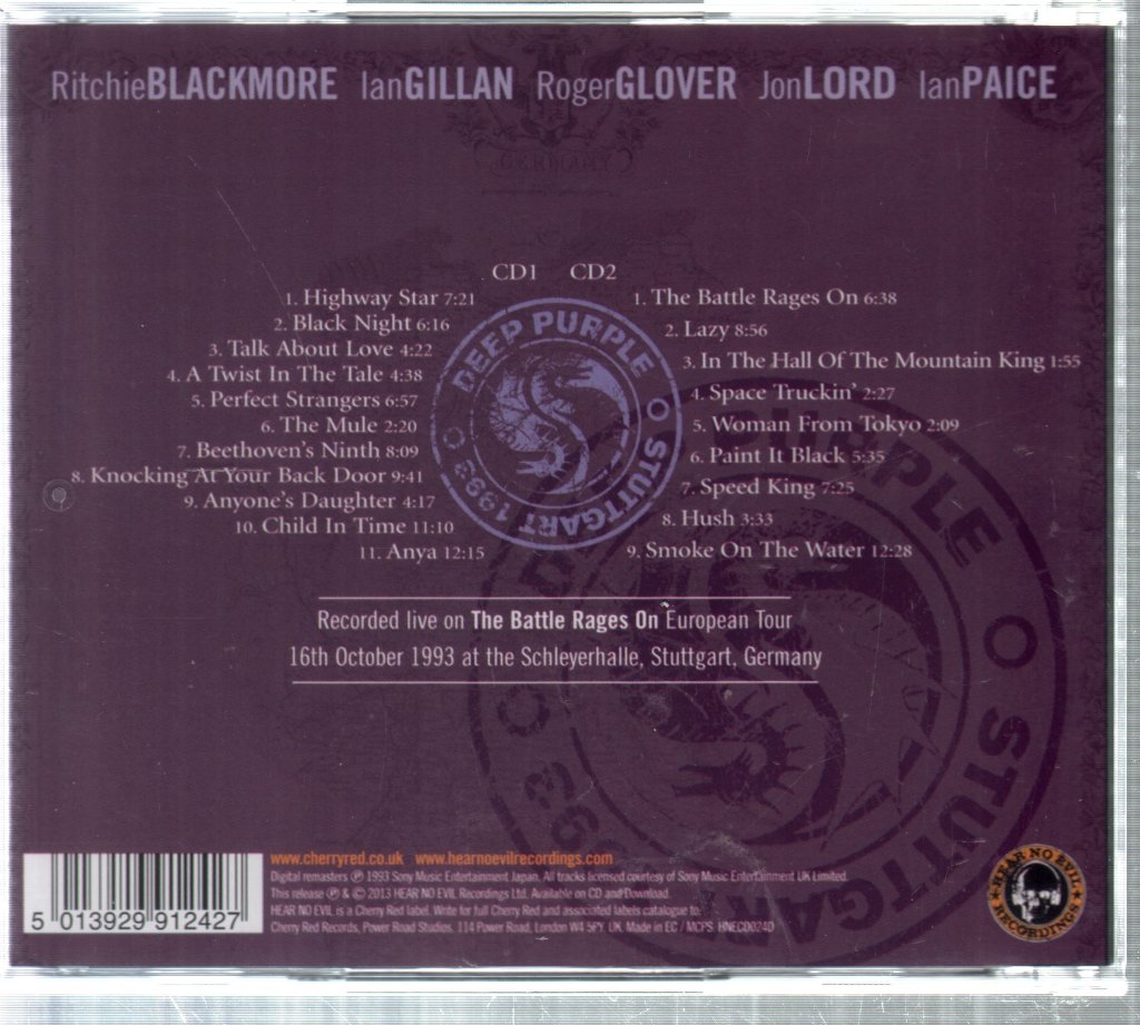 Deep Purple - Live In Stuttgart - Double Cd