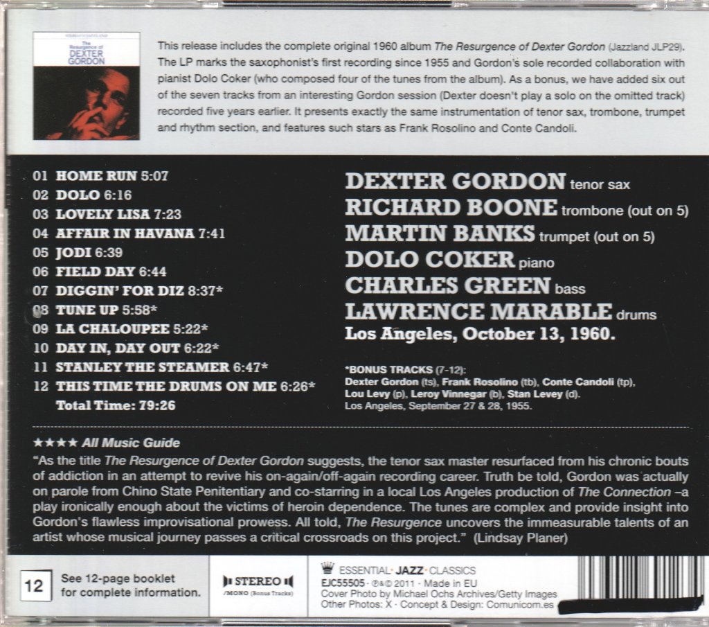 Dexter Gordon - Resurgence Of Dexter Gordon - Cd