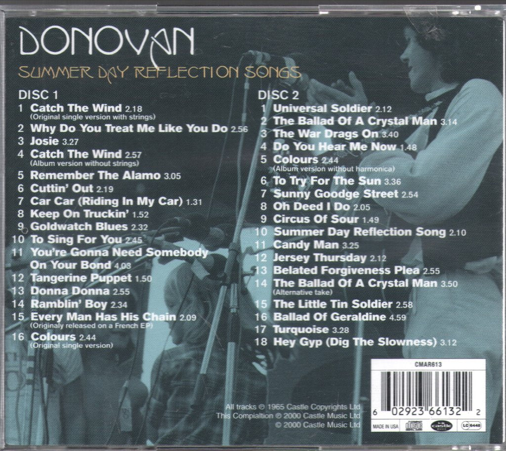 Donovan - Summer Day Reflection Songs - Double Cd