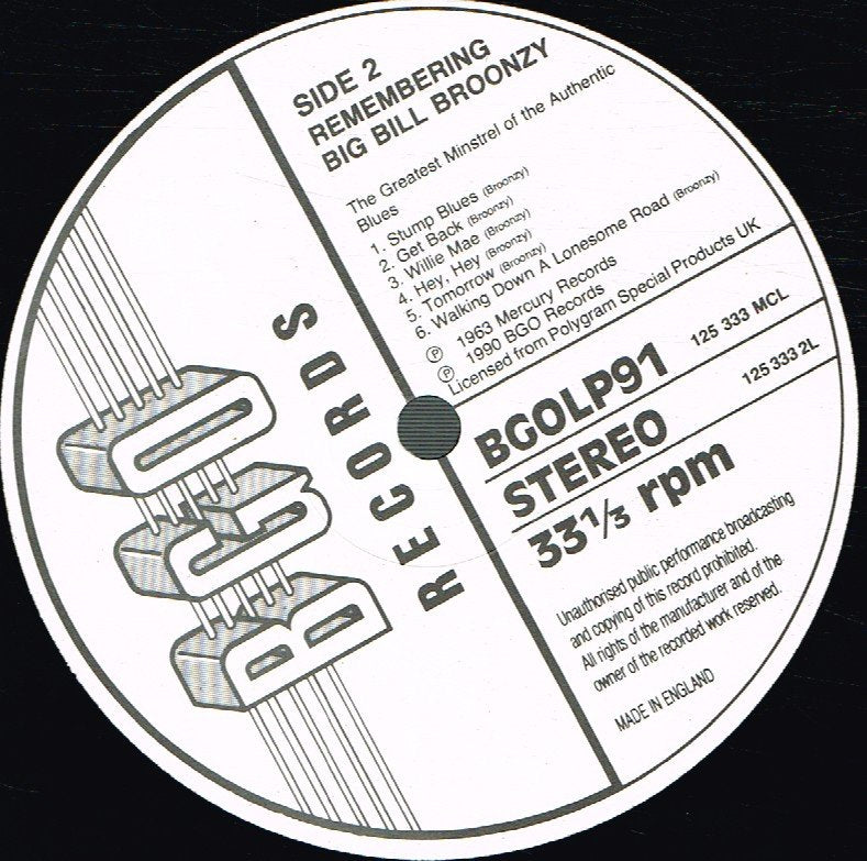 Big Bill Broonzy - Remembering Big Bill Broonzy - Lp