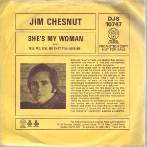 Jim Chesnut - She's My Woman - 7 Inch