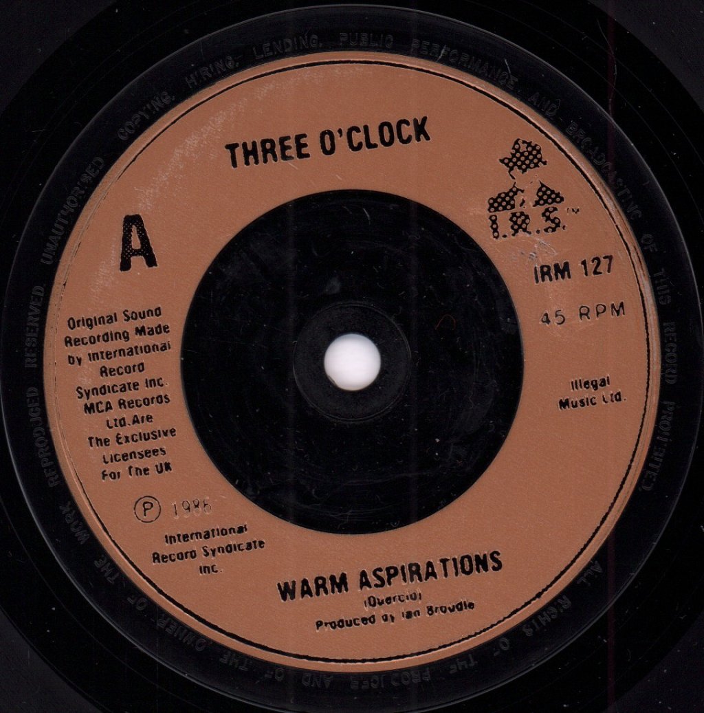 Three O'clock - Warm Aspirations - 7 Inch