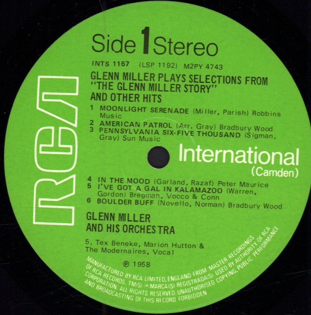 Glenn Miller And His Orchestra - Play The Original Music Of The Film... - Lp