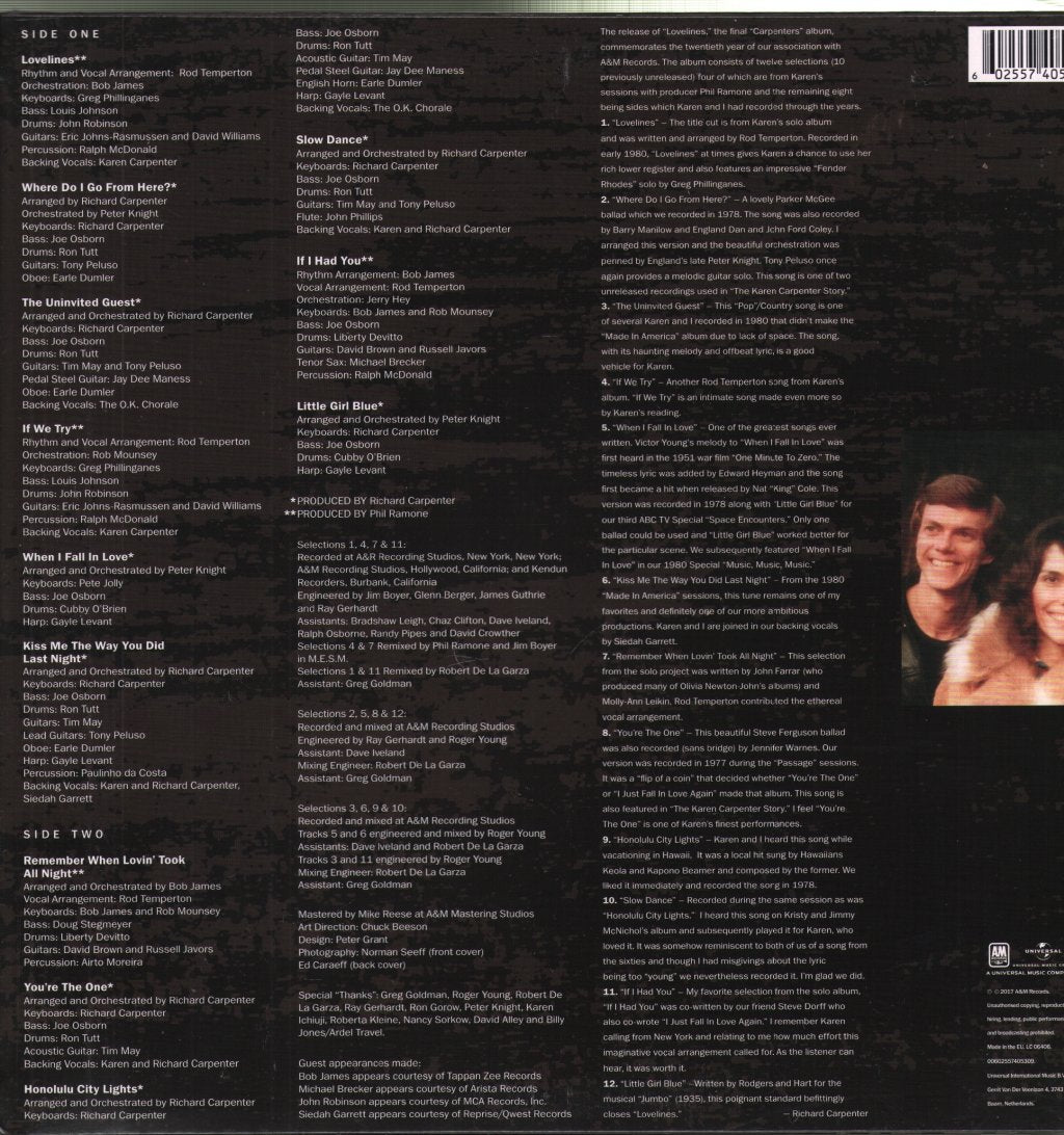 Carpenters - Lovelines - Lp