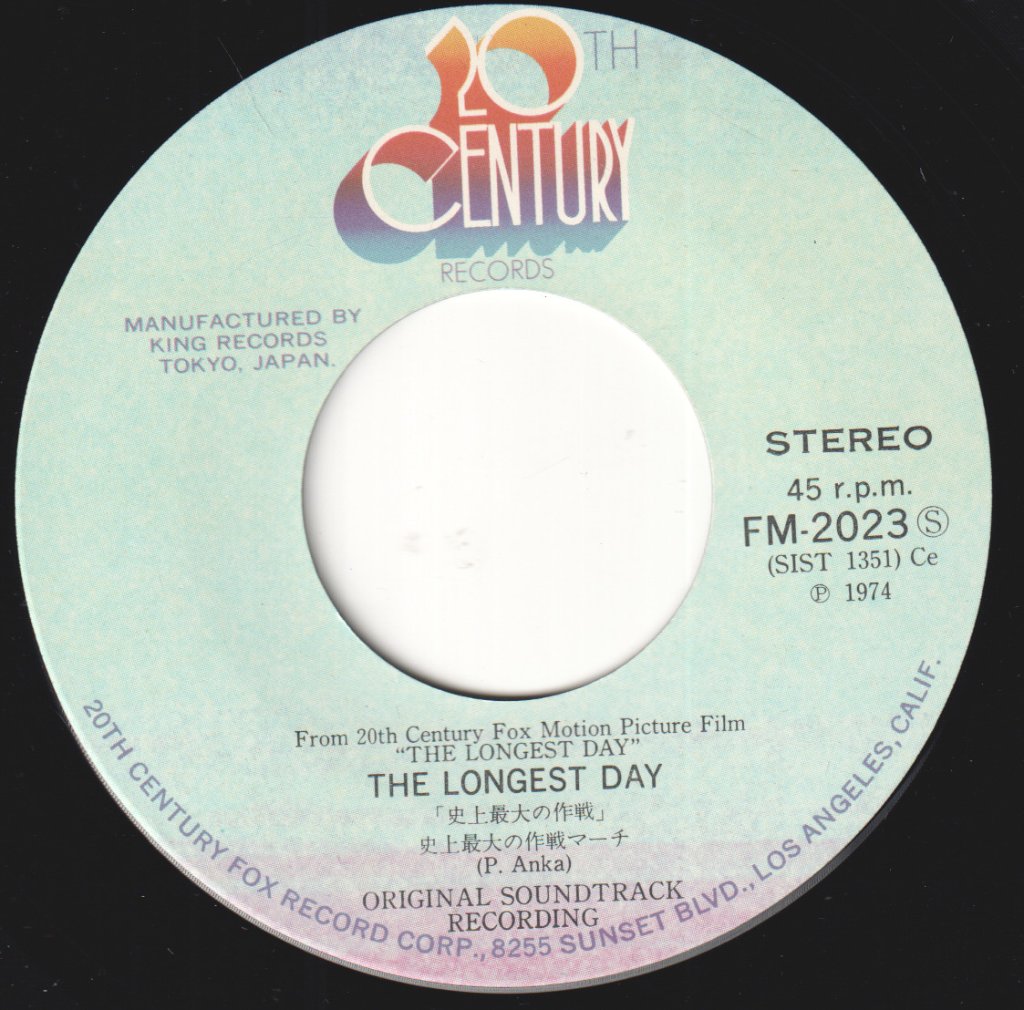 Paul Anka / Jerry Goldsmith - Longest Day / Patton March - 7 Inch