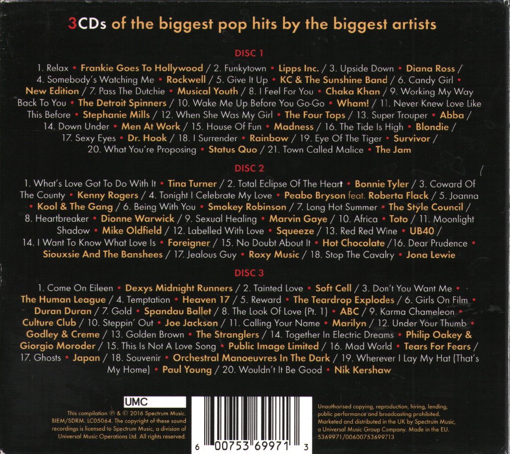 Various Artists - Top Of The Pops: 1980-1984 - Triple Cd