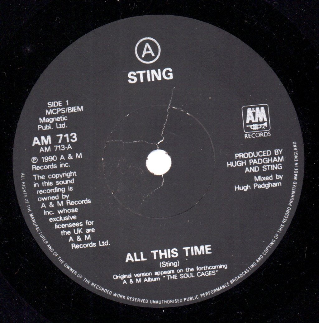 Sting - All This Time - 7 Inch