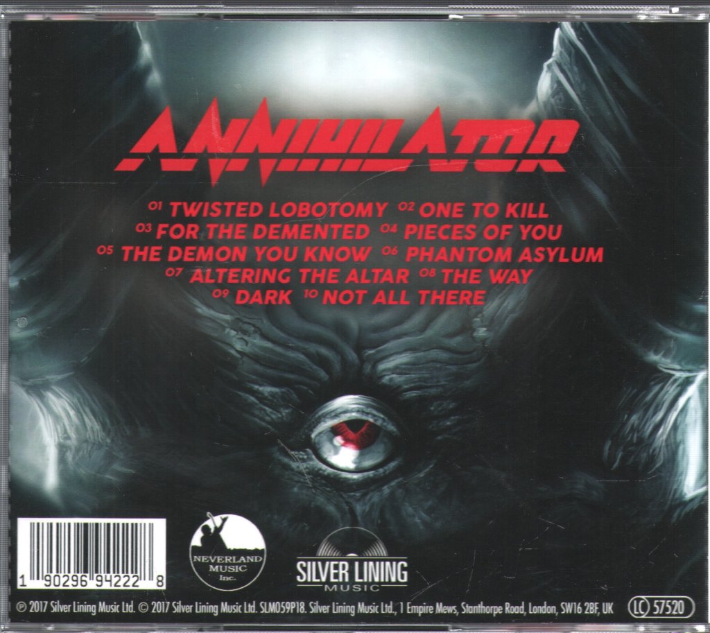 Annihilator - For The Demented - Cd