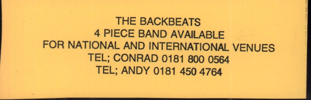 Backbeats - Backbeats - 7 Inch