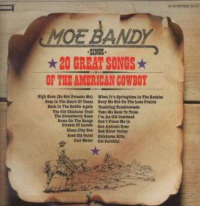 Moe Bandy - Sings 20 Great Songs Of The American Cowboy - Lp