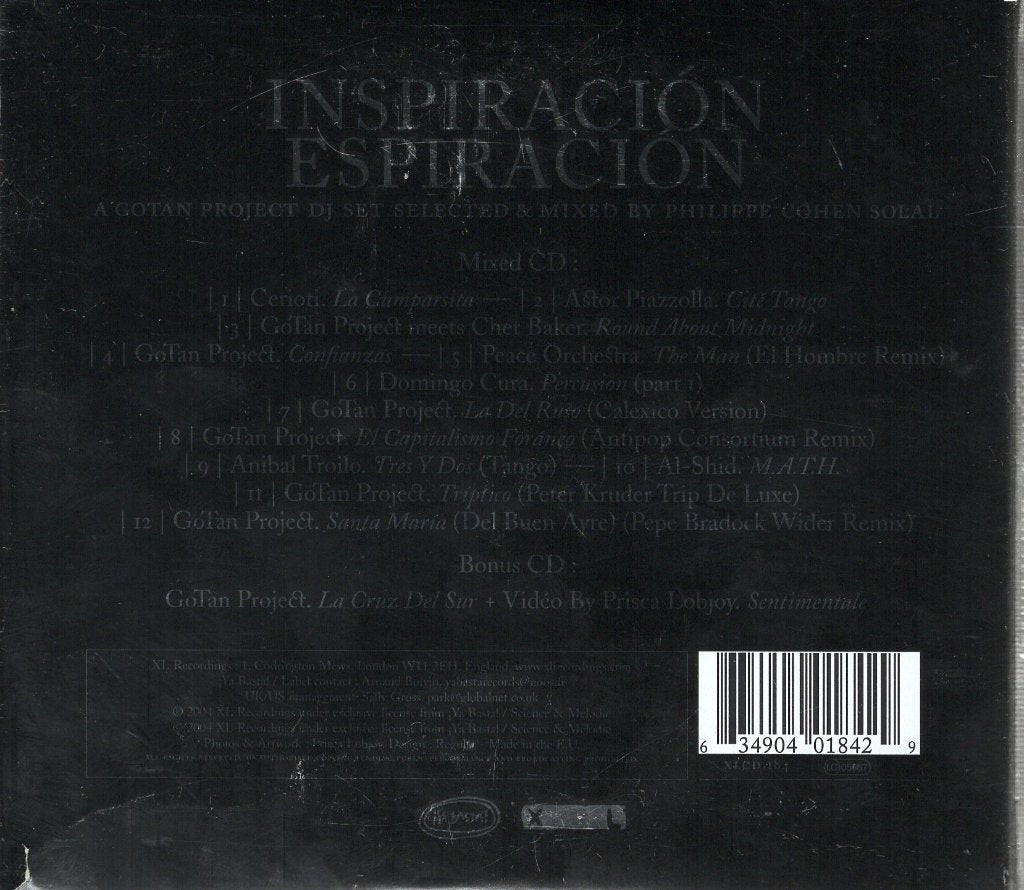 Gotan Project - Inspiración - Espiración (A Gotan Project DJ Set) - Cd