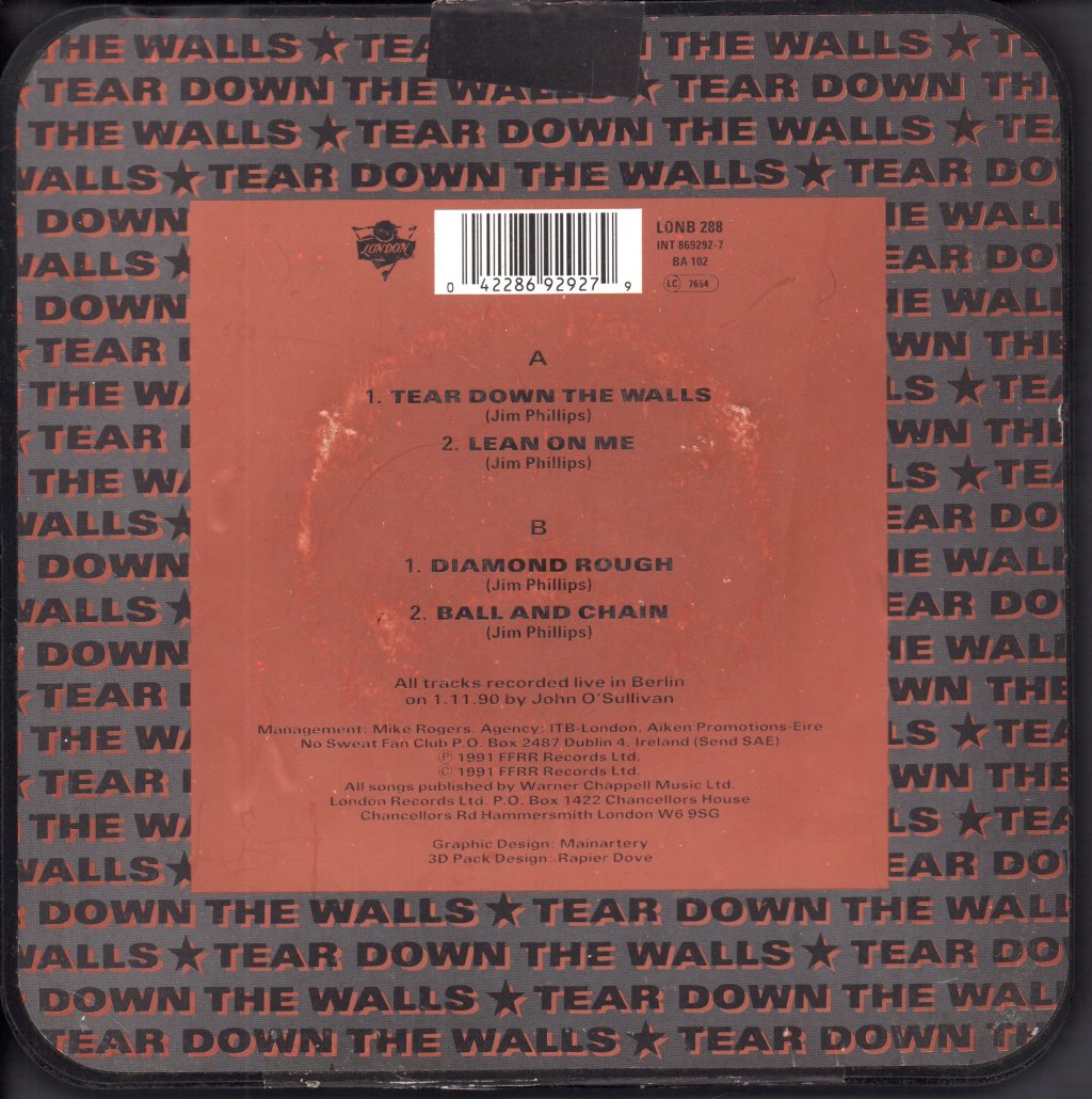 No Sweat (Rock Group) - Tear Down The Walls - 7 Inch