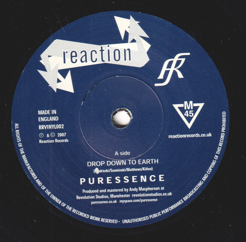 Puressence - Drop Down To Earth - 7 Inch