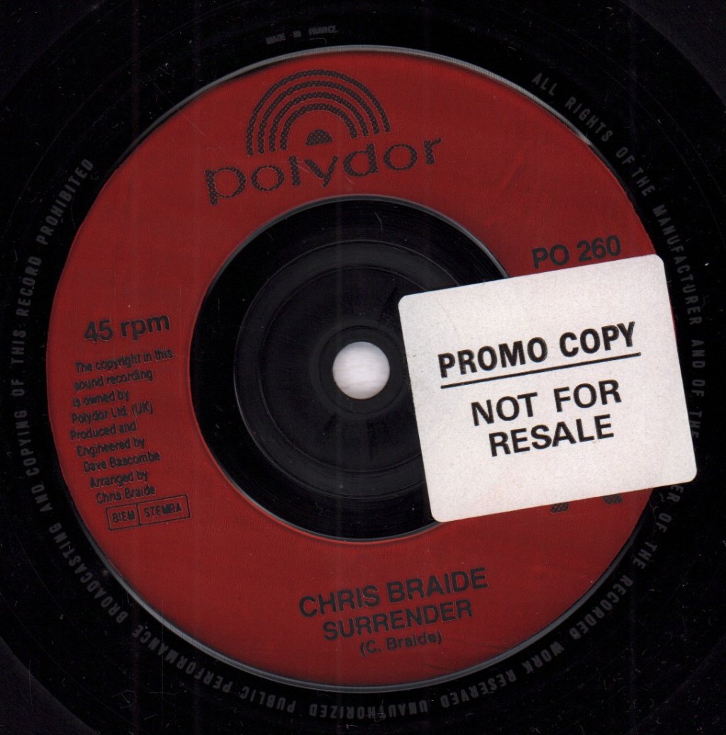 Chris Braide - Surrender - 7 Inch