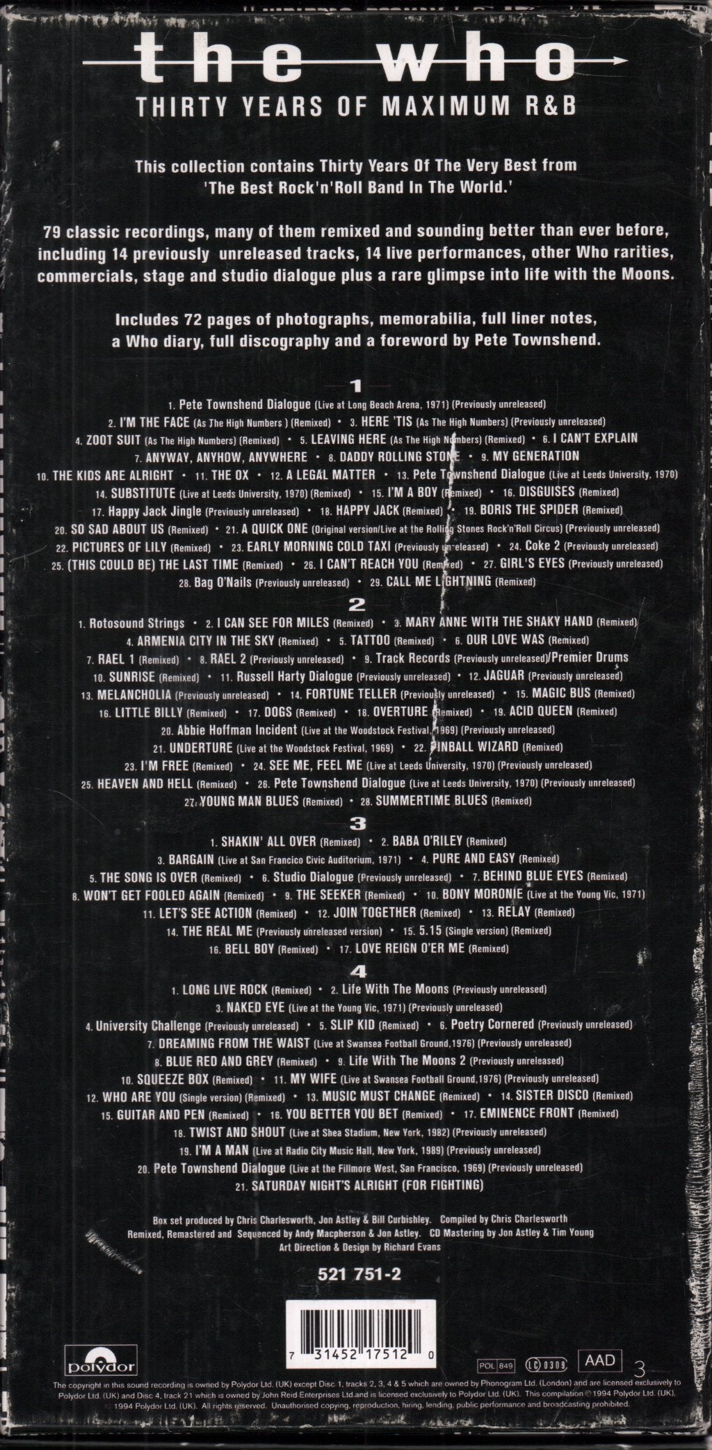 Who - Thirty Years Of Maximum R&B - Cd Box Set