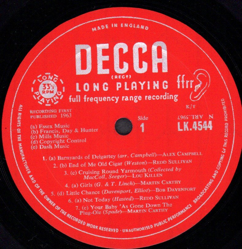 Hootenanny In London - midnight folk concert - Lp