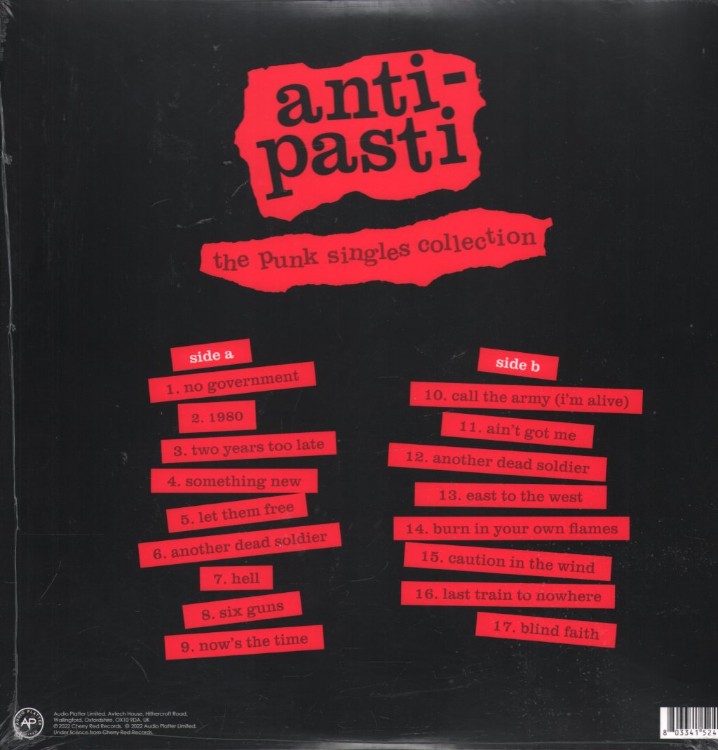 Anti-Pasti - Punk Singles Collection - Lp