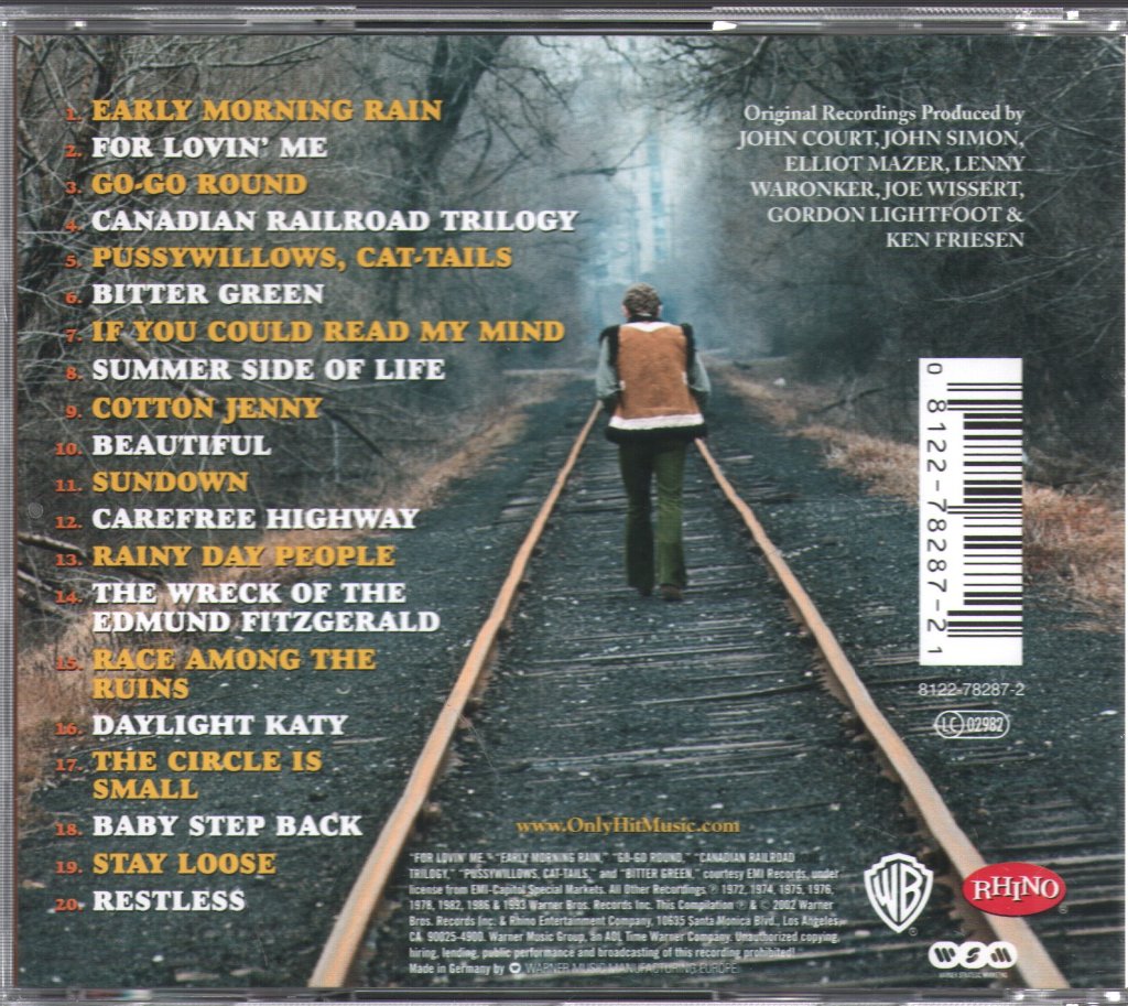 Gordon Lightfoot - Complete Greatest Hits - Cd