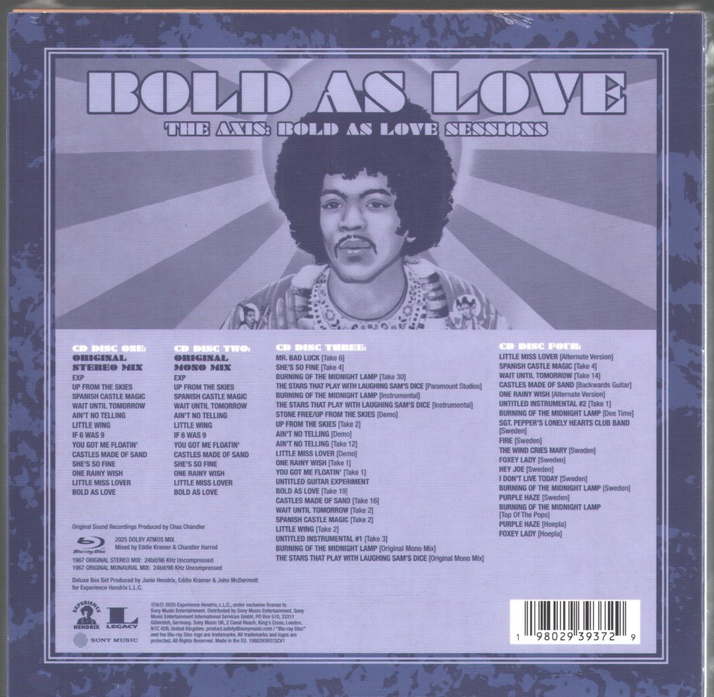 Jimi Hendrix Experience - Bold As Love - Cd Set