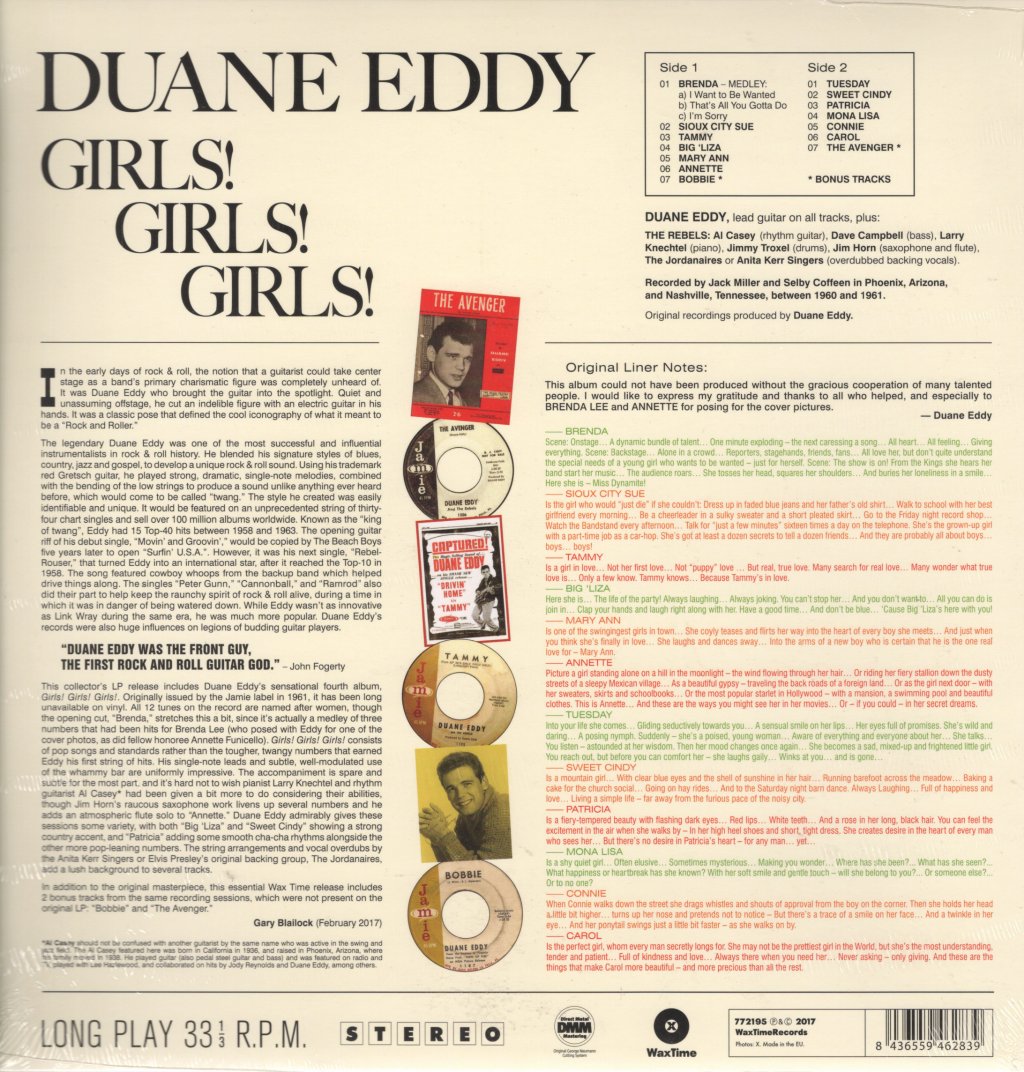 Duane Eddy - Girls! Girls! Girls! - Lp