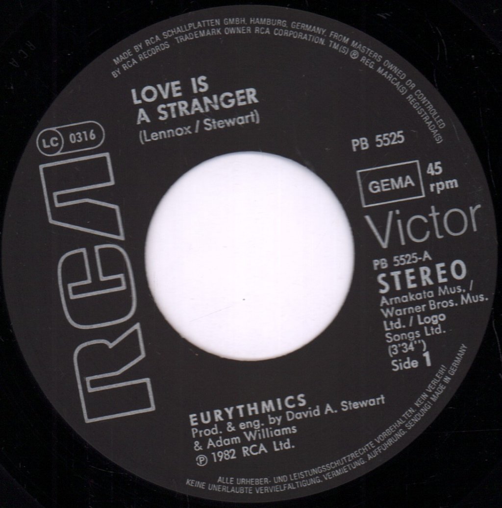 Eurythmics - Love Is A Stranger - 7 Inch